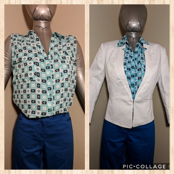 New York & Company Sleeveless Button Top size M - Picture 2 of 5